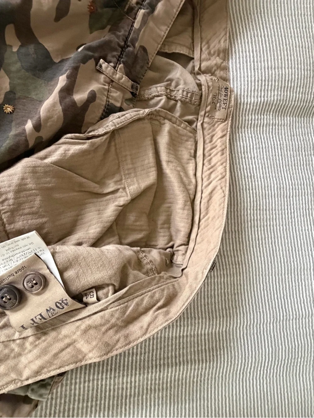 40Weft Camouflage Cargo Shorts - Green & Tan